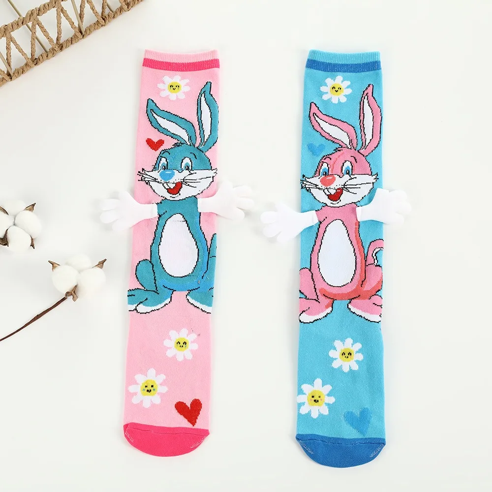 

New Cartoon Knee Socks No Heel Koala Long Socks Funny Penguin 3D Kids Socks