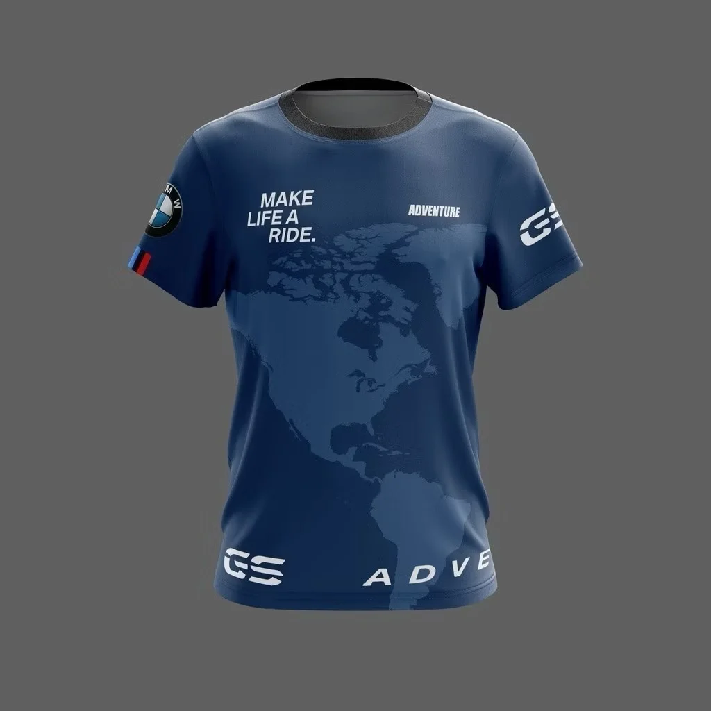 

BMW Motorcycle Summer Racing 3d T-shirt Men's T-shirt BMW Fashion Print T-shirt Sweat-absorbing Breathable Quick-drying T-shirt