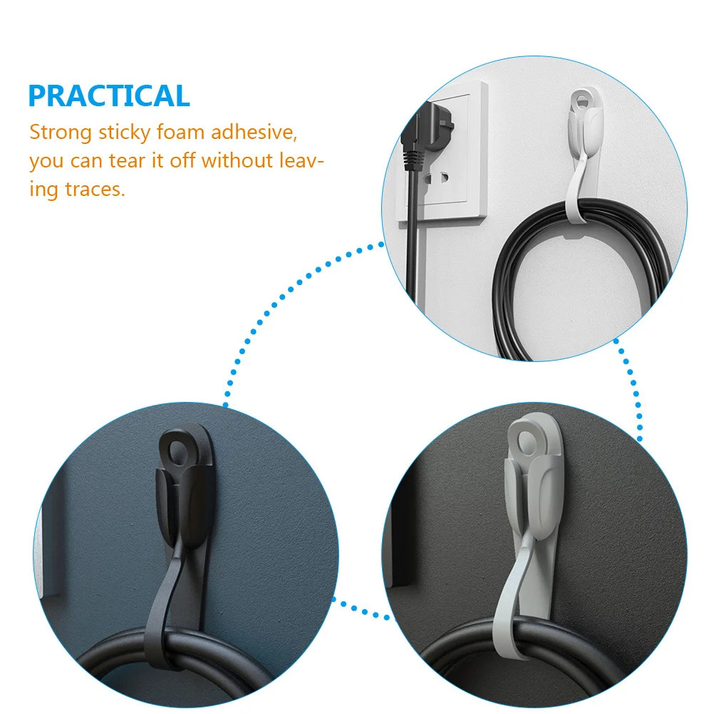 6 قطعة منظم الكابلات لاصق إدارة الحبل اللفافات لخلاط مجفف الشعر مقلاة الهواء إبريق قهوة جهاز طهي الأرز شحن USB