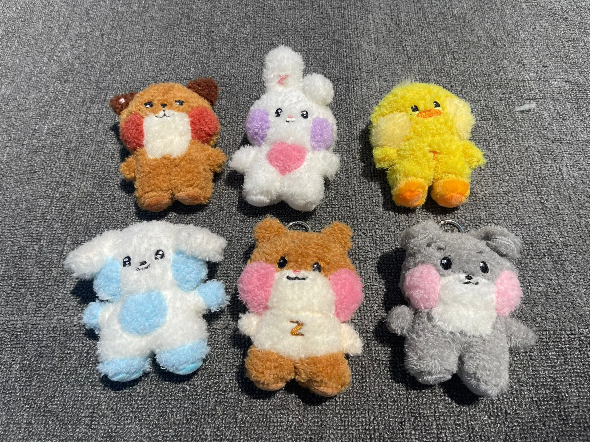 Kpop ZB1 Doll Keychain 12CM Zeroni Cartoon Cute Plush Doll Pendant Bag Accessories Key Ring ZhangHao HanBin Ricky Fans Gift