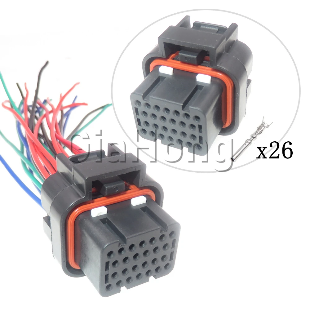 1 Set 26 Ways Starter Auto Accessories 1473416-1 Auto Wire Harness Socket Car Waterproof Connector Assembly