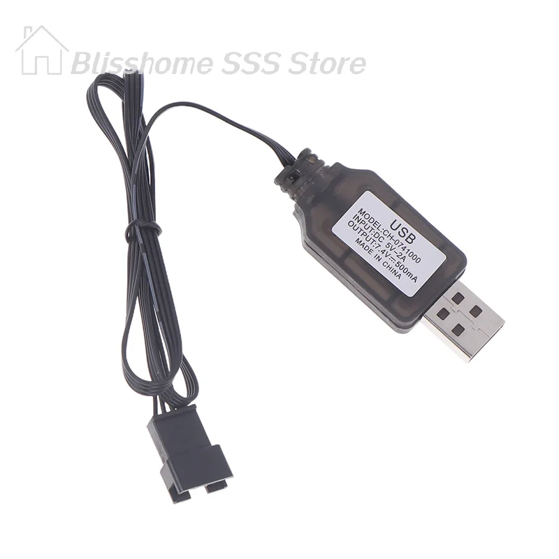 【S】1PCS 7.4V SM-4P Plug USB Charger For DE36W DE65 HM202 EC08 EC16 RC Car M416 Electric Gel Ball Blaster Battery Charger