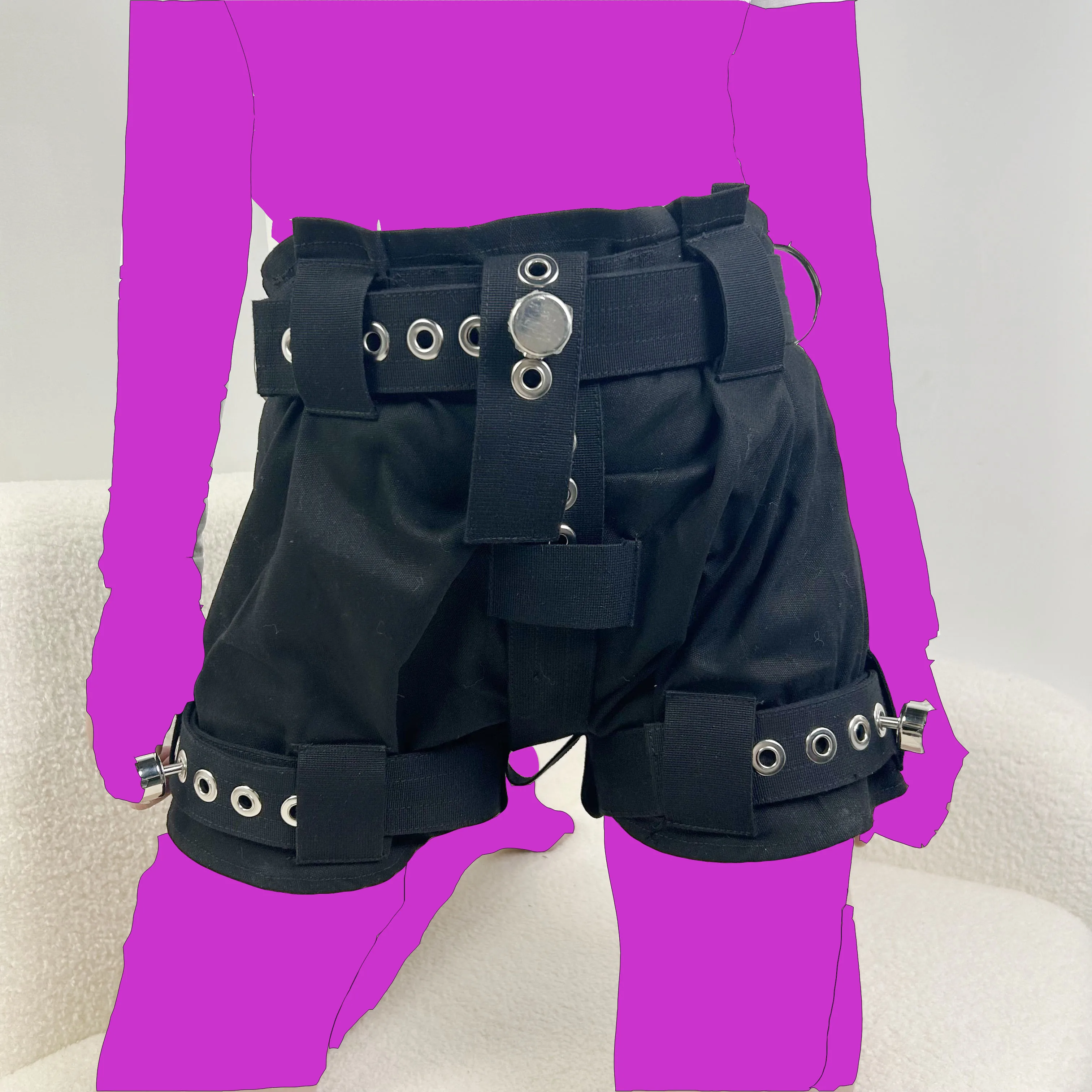 

ABDL/DDLG Lockable Diaper Cover Shorts Chastity Underwear Bondage Clothing Training Pants Adult Punishment Anti-Diaper Removal