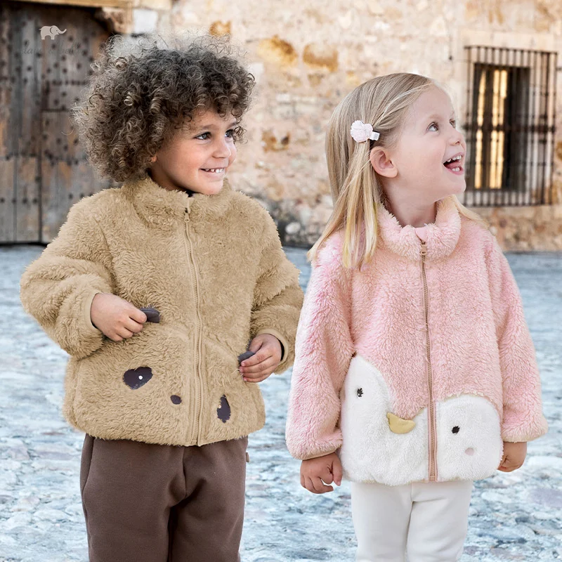 Dave Bella Children Boys Girls Tops Outerwear 2024 Autumn Winter New Fashion Casual Overcoat Outdoor Warm DB4243905