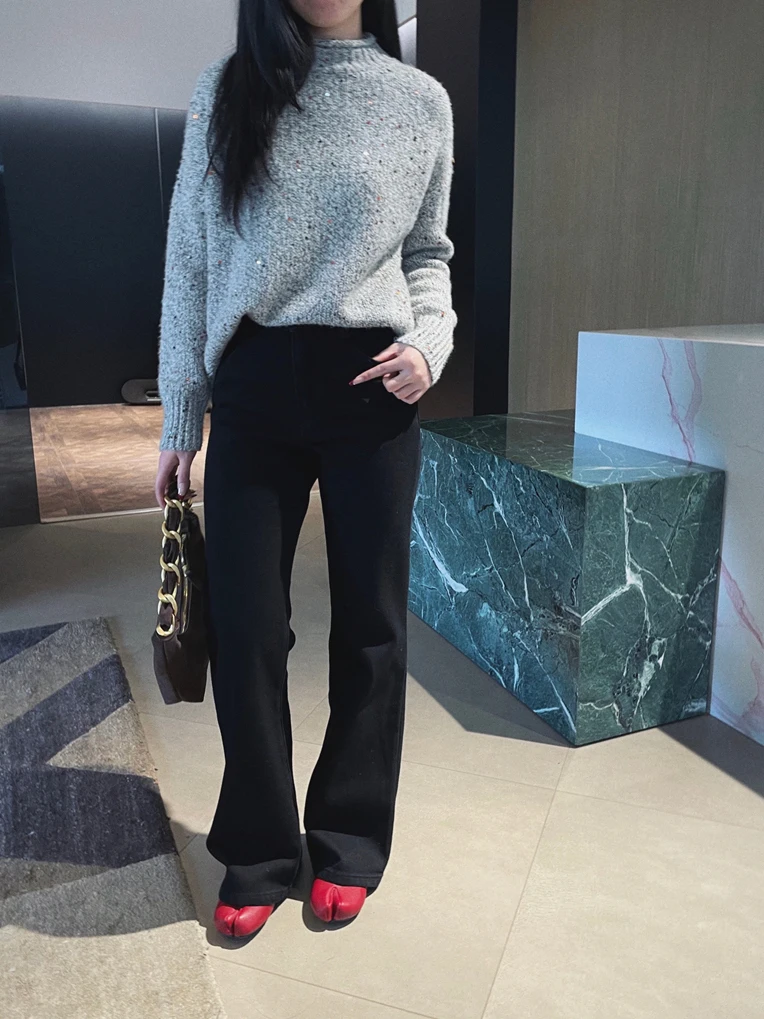 

Джинсы Cuijia осенне-зимние, утепленные флисом, эластичные, микро-клеш, женские, облегающие, с завышенной талией, из хлопкового стрейч-денима