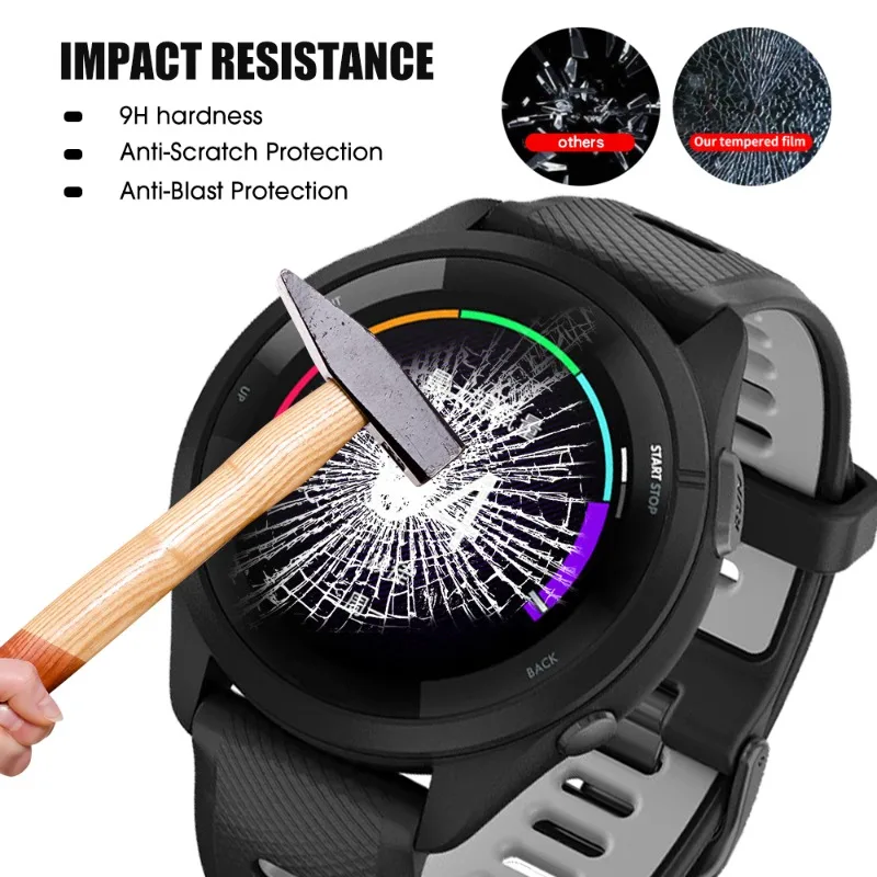 Tempered Glass for Garmin Forerunner 165 Music 220 225 230 235 255s 735XT 620 630 935 945 955 965 HD Clear Screen Protector Film
