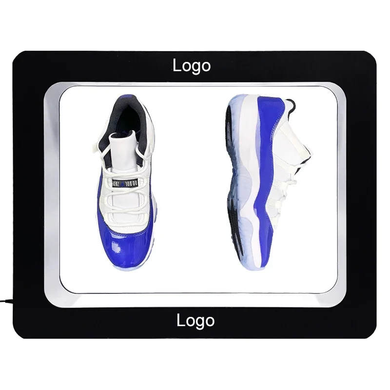 Logo Custom Drop shipping shoes Magnetic Floating Double Sneaker Shoes Stand Levitation Display Levitation Pair Shoes Display