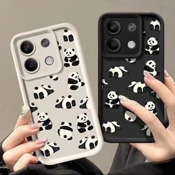 Cute Baby Panda Phone Case For Xiaomi Redmi Note 13 12 11 Pro 5G 4G 11s 10 Poco F6 X6 X5 M6 13T 11T Pro Shockproof Bumper Cover