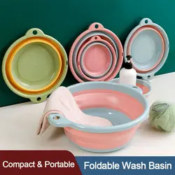 Portable Folding Basin Dirty Clothes Storage Underwear Cleaning Kitchen Sink Washing Basin Laundry Tub Baignoire
