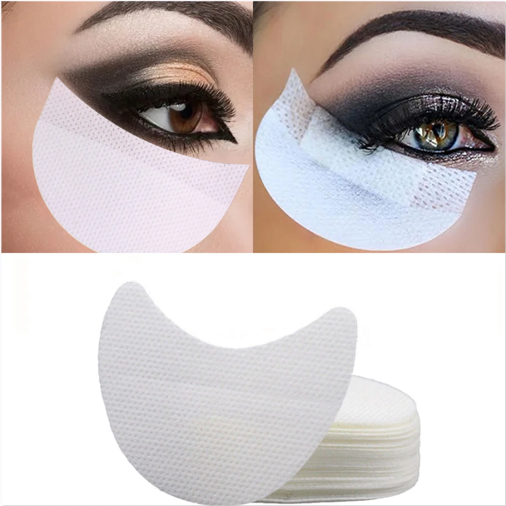 20-50pcs Disposable Eyeliner Shield Eyeshadow Shields Protector Pads Lint Free Patch False Eyelash Extension Eye Makeup Stencils