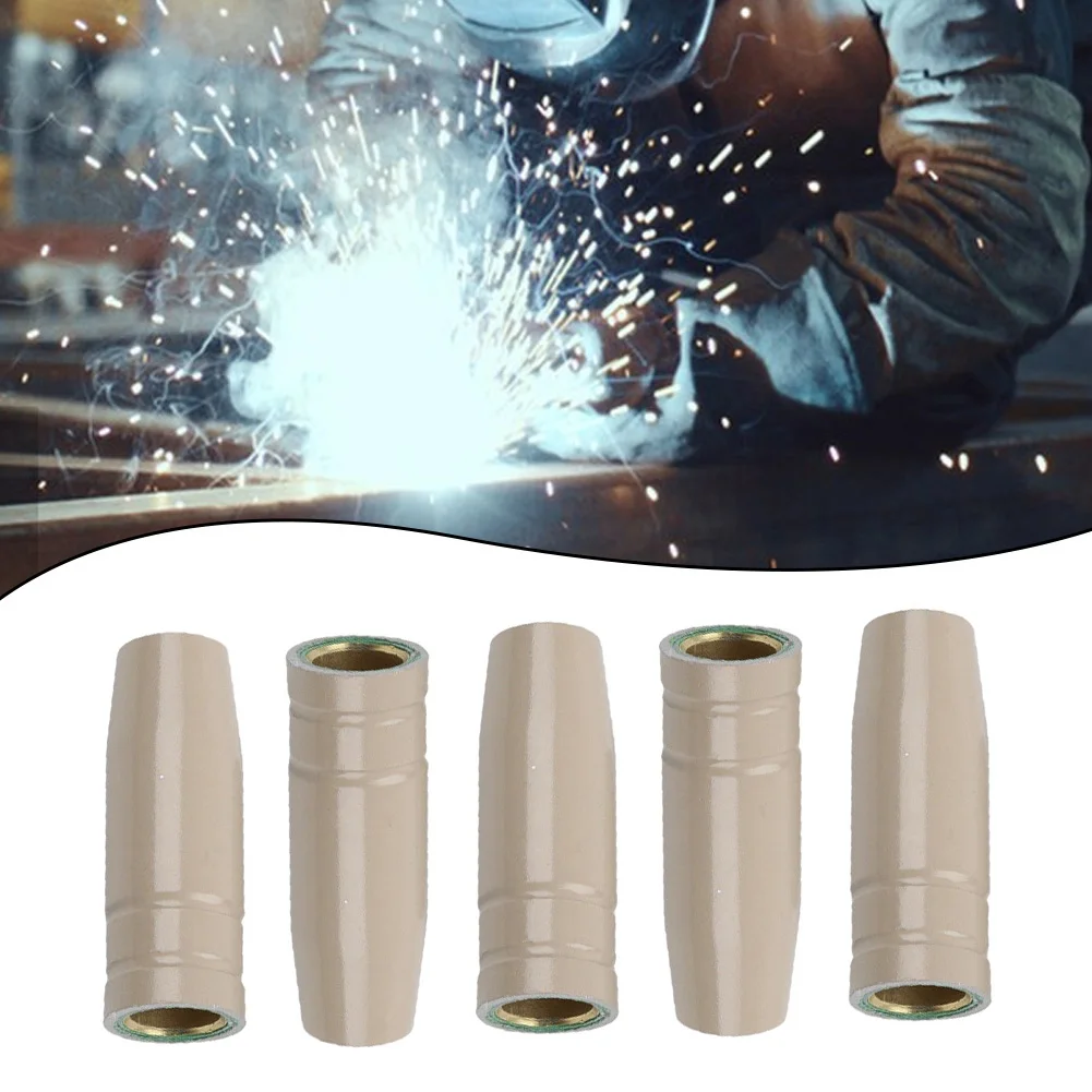5PCS For MIG Welding Nozzles Non-Stick Coated for 15AK Torch Protection Machined Metal Nozzles for Repeatable Results