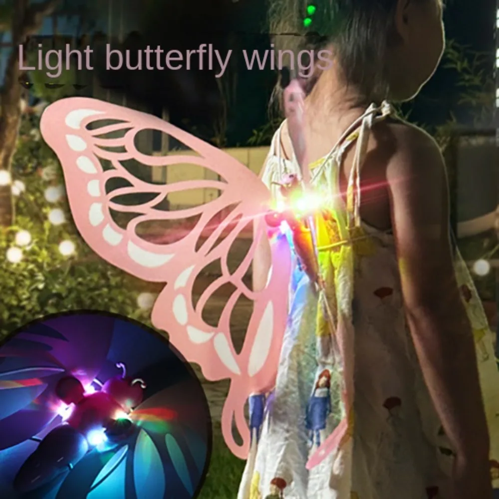 2024 Butterfly Pet Gog Cat Wing Luminescent Cute Pet Back Decoration Luminescent Butterfly Wing Pet Supplies