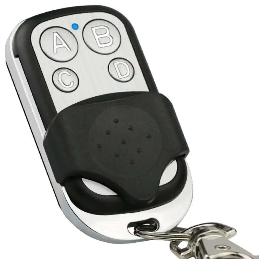 433MHz 4-Button ABCD/Lock Unlock Remote Control – Metal Push-Button Transmitter, Universal 4-Button Garage Door Opener Remote