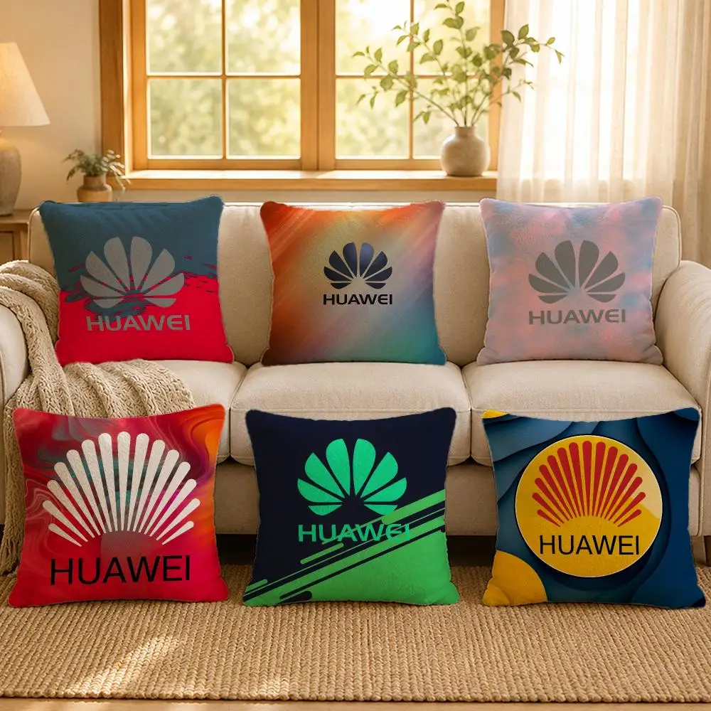 Tech Huawei Smart Future Style Cushion Cover Personalized Short Plush Soft Bedroom Sofa Home Decor Gift
