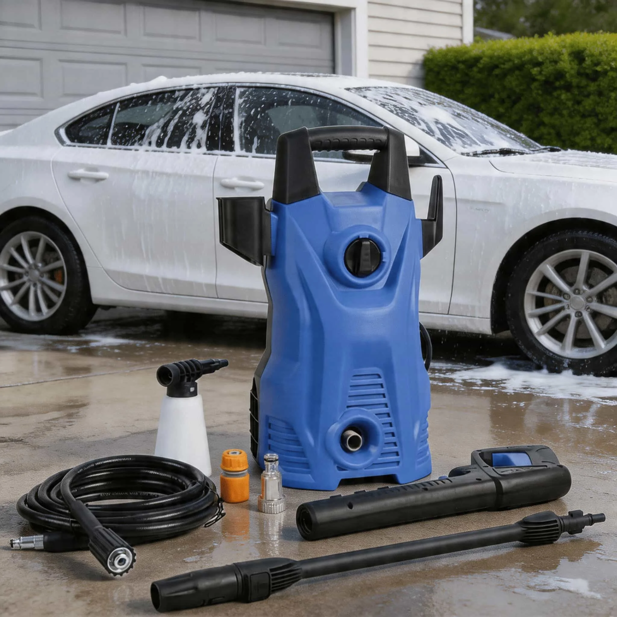 

New Design 1400W High Pressure Washer with Plastic Components for Residue-Free Car Cleaning