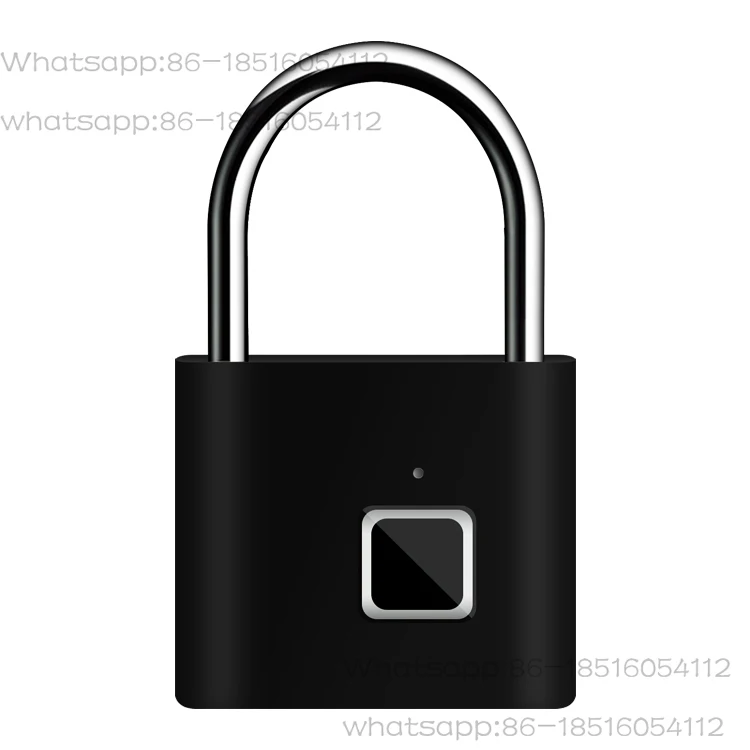 High Security Rechargeable Smart Fingerprint Biometric Padlock for Cabinet