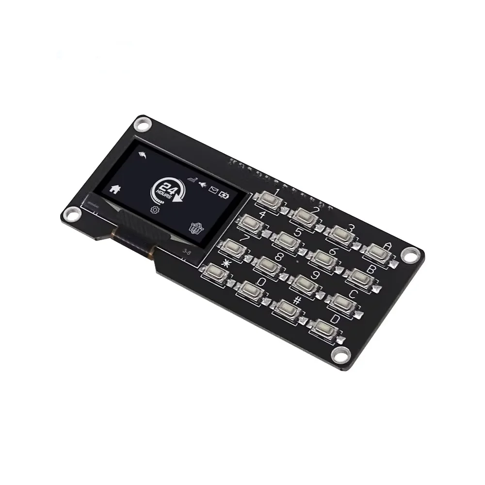Driver SSD1315 branco de 0,96 polegadas / 1,3 polegadas IIC + botão tela OLED com botão de matriz 4 * 4 botões