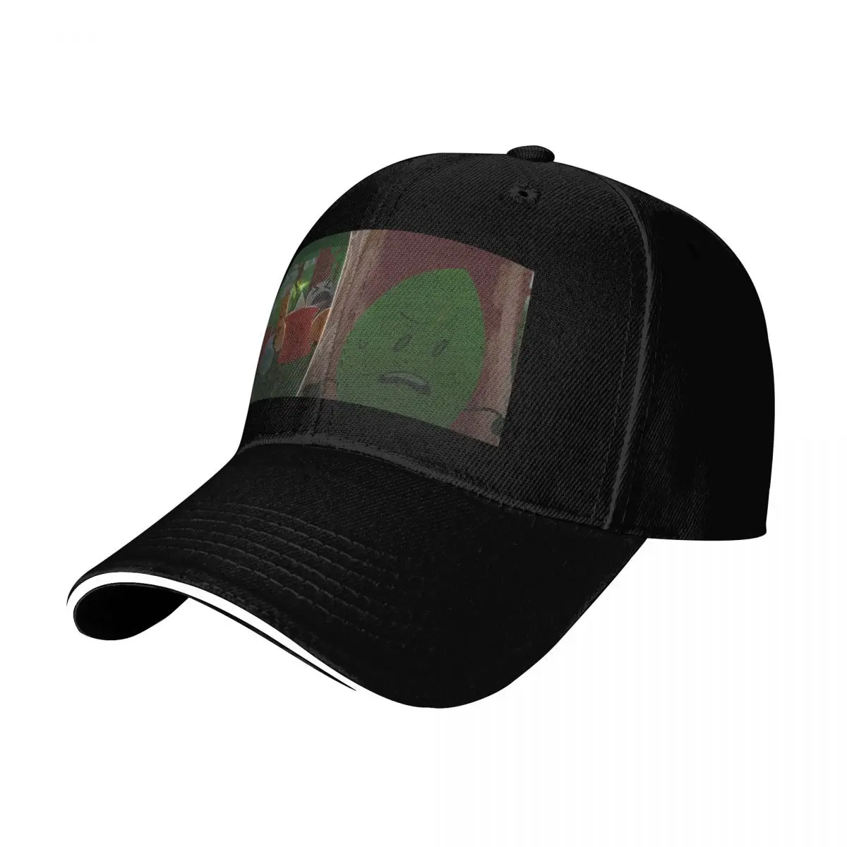 BFDI Leafy Chase Scene Baseball Cap Cotton Twill Breathable Contrast Two Tone Brim Snapback Flat Bill