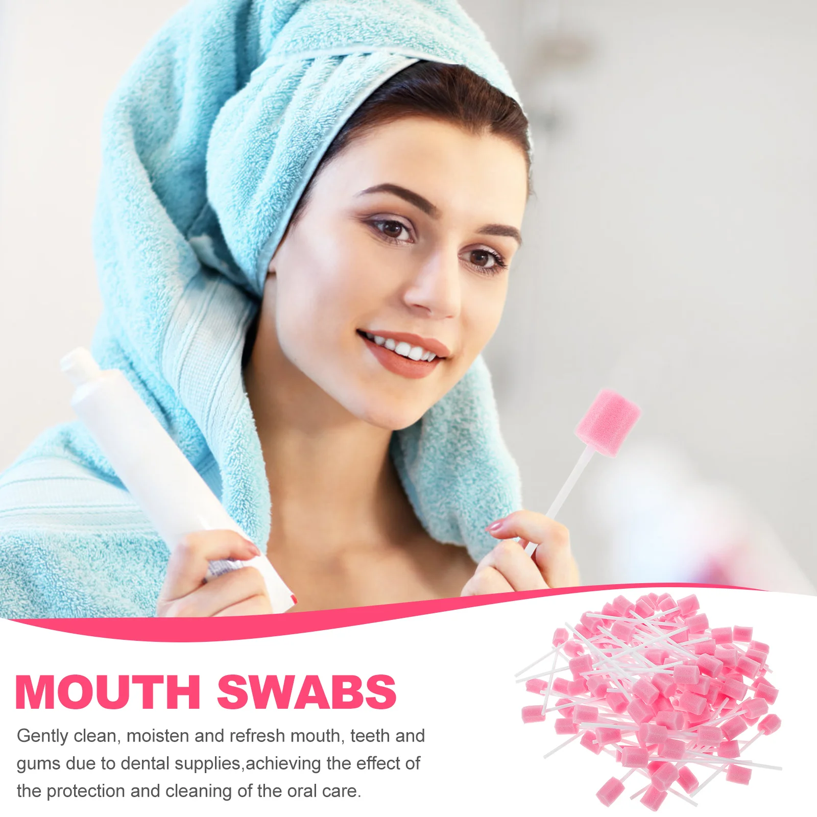 Cleaning Swaps Disposable Oral Care Sponge Swab Tooth Cleaning Mouth Swabs With Stick Sponge Head Oral Teeth Cleaning