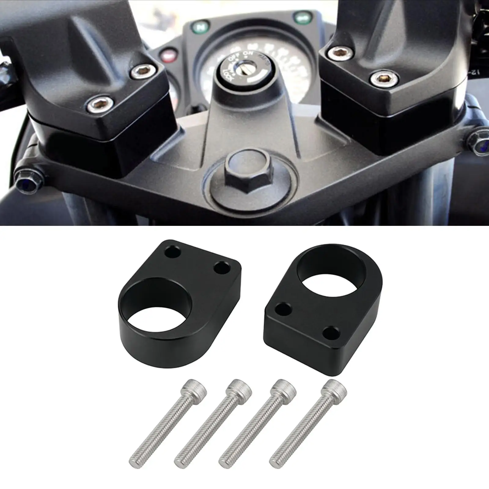 Motorcycle Bar Mount Clamps Raised Handlebar Riser Handlebar for Kawasaki