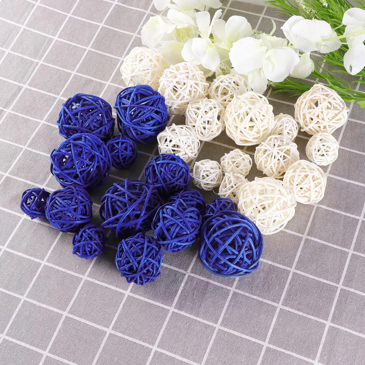 15 Pcs Wicker Rattan Ball Party Wedding Decorations Vase Home Garden Dining Table