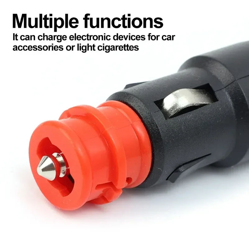 1-9pcs Universal 12V-24V Car Cigarette Lighter Plug Socket Power Plug Connection Cigaret Socket Adaptor Male Plug Accessories