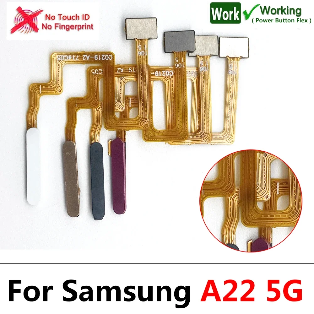 New Fingerprint Sensor Home Return Key Menu Button Flex Ribbon Cable For Samsung A12 A22 A32 4G 5G image 3