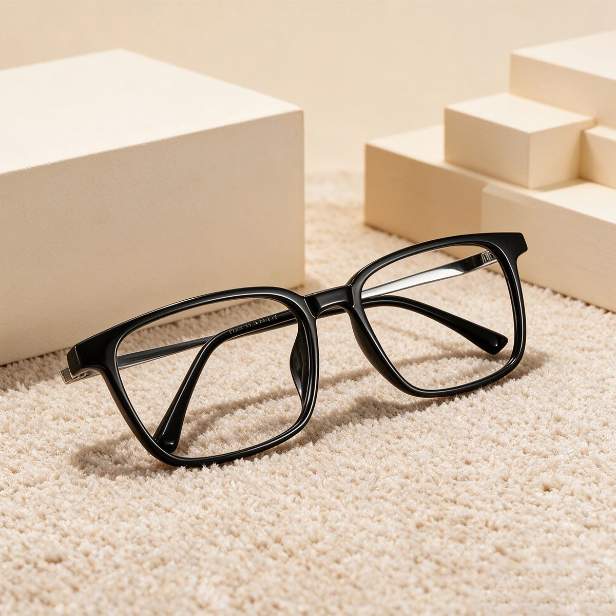 1pc Full Square Anti Blue Light Glasses Metal Inner Non-Prescription Eyeglasses for Men Women Eyewear Office Work Daily Travel