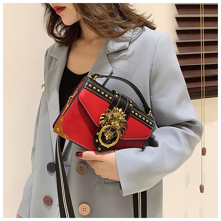 Damen Vintage PU Handtasche Neue Mode Umhängetasche Umhängetasche Kleine Quadratische Tasche Casual Täglichen Gebrauch – Detail 16