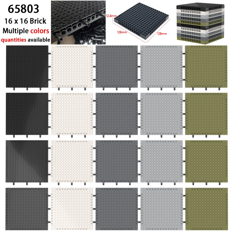 Image of Großhandel 65803 Bausteine Grundplatte 16x16 Pixel-Art Bausteine Bodenplatte Kompatibel mit 31212 21333 98138 Pixel-Spielzeug Geschenk