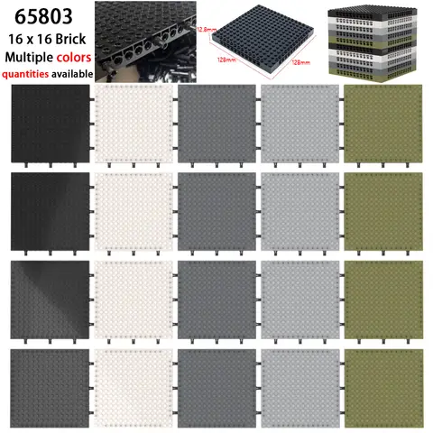 Wholesale  65803 Bricks Baseplate Part 16X16 Pixel Art Building Blocks Bottom Plate Compatible 31212 21333 98138 Pixel Toys Gift