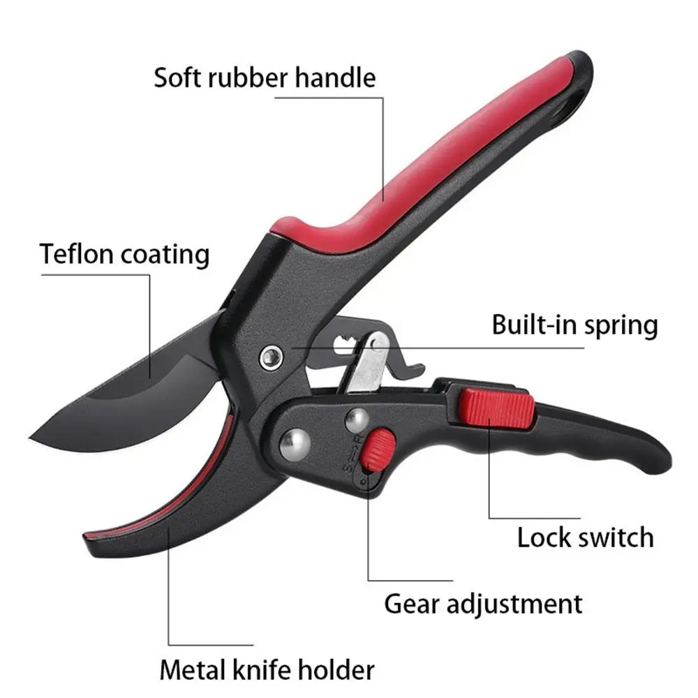 

Adjustable Ratchet Gardening Pruning Shear Sharp Labor-saving Branch Trimmer Heavy-Duty Efficient Garden Trimming Tool