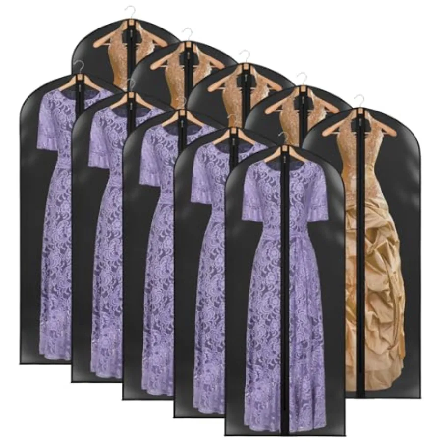 

65" Dress Bags for Gowns Long Clear Garment Bags for Gowns Garment Covers for Long Dresses 10 Pack