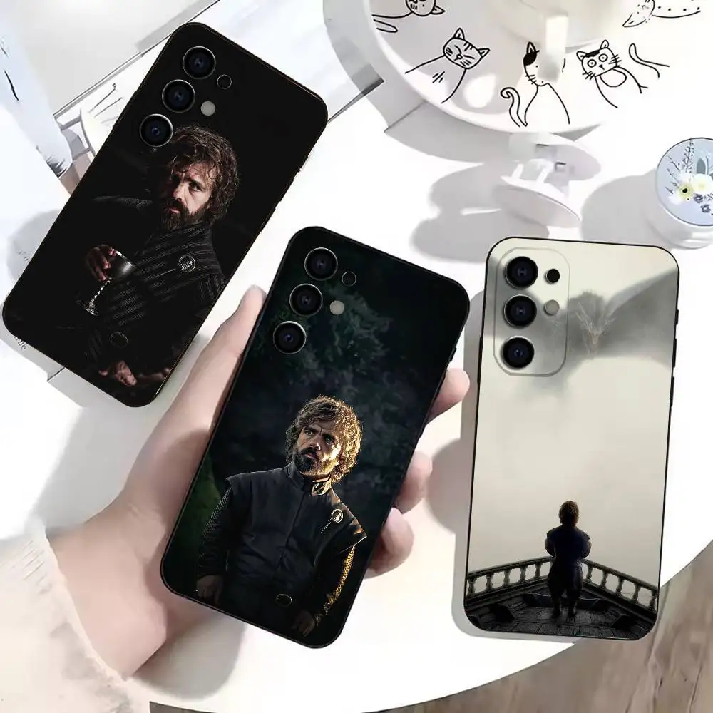 Funda de teléfono T-Tyrion T-Tyrion L-Lannister, funda suave negra para Samsung S24,S23,S21,S22,S24,S30,S20Ultra Plus