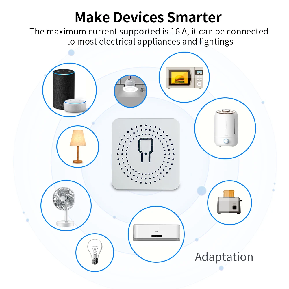 Tuya Alexa Timer Smart Switch 10A 16A modulo relè funziona con Google Home Smart life app interruttori di controllo remoto interruttore a parete wifi