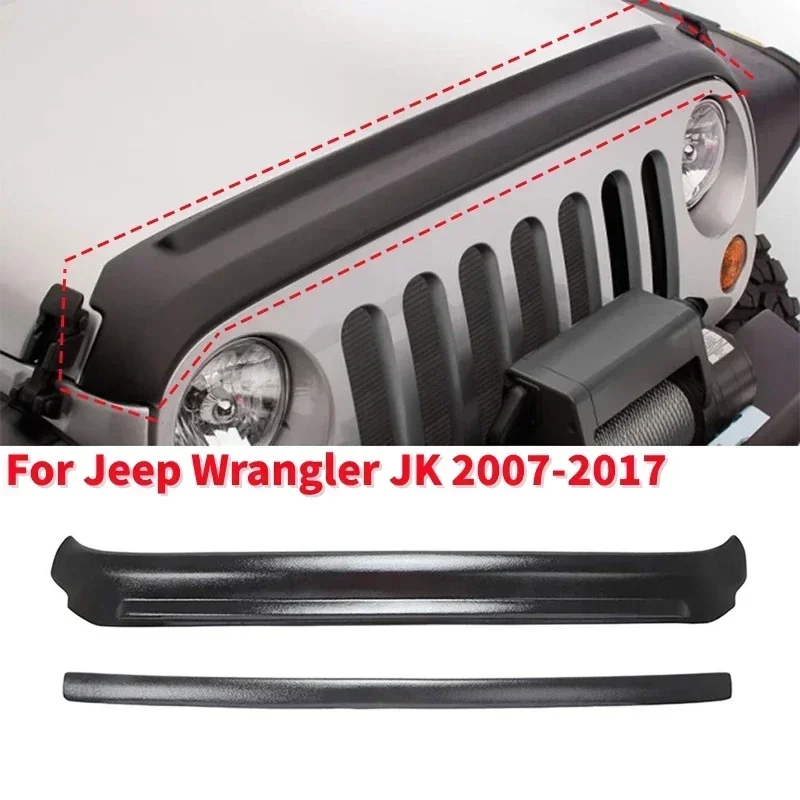 Auto Front Hood Stone Guard Car Hood Air Deflector Bug Shield For Jeep Wrangler JK 2007-2017