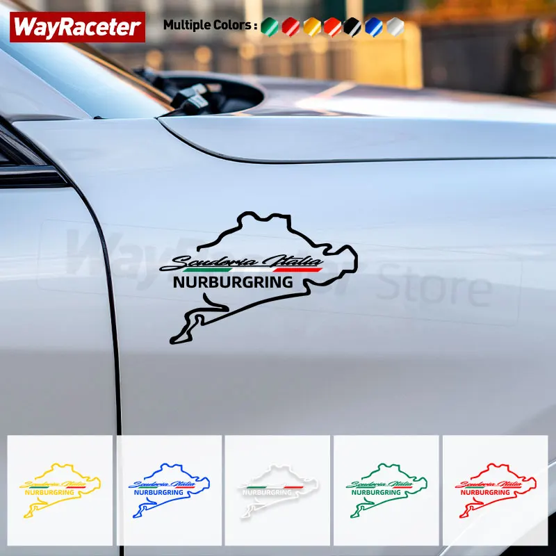 1 Pc Italian Styling Nürburgring Sticker Graphics Decal For Alfa Romeo Tonale 2024 Stelvio Giulia 2025 159 Giulietta 147 Mito