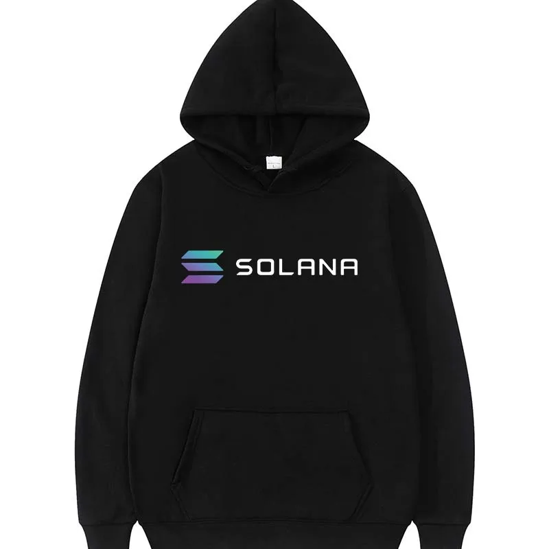 Solana SOL Blockchain Crypto Sweatshirt DeFi NFTs Web3 Essential Hoodies Basic Men\'s Winter Pullover Asian Size