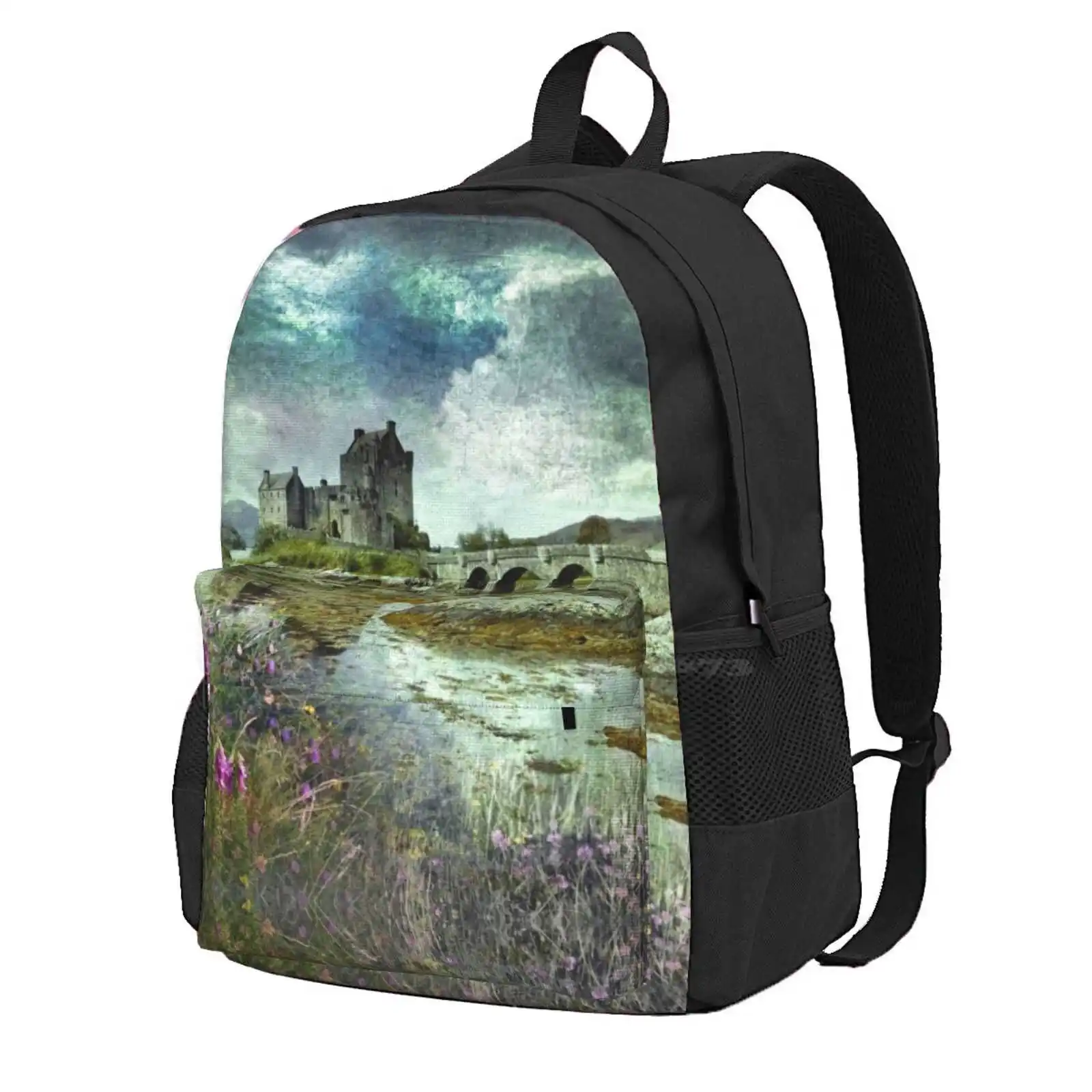 

Eilean Donan Castle - Spirit Of The Highlands Hot Sale Schoolbag Backpack Fashion Bags Eilean Donan Castle Loch Highlands