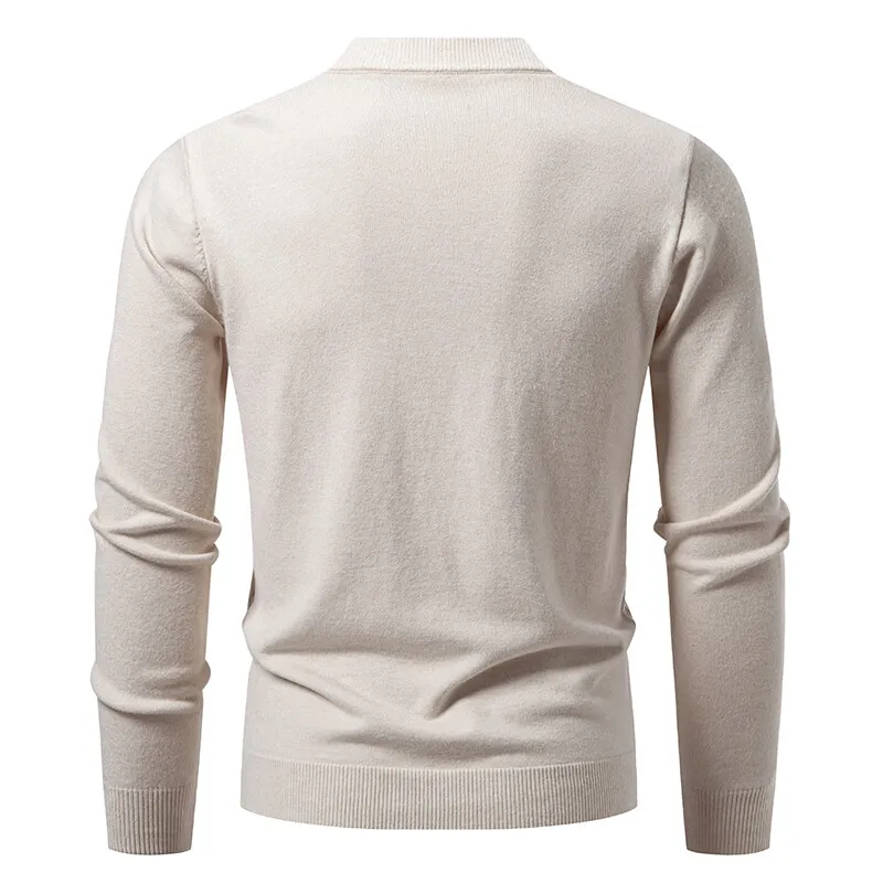 2025 New Knit Cardigan Men Korean Style Fashion Smart Casual V-Neck Knitted Sweatercoat Mens Solid Color Slim Sweater Outerwear