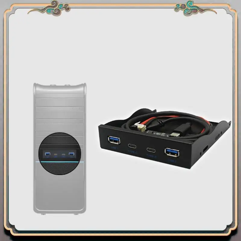

Durable USB3.2 GEN2 TYPE-C Floppy Drive Position 10Gbps Panel 3.5-Inch HUB 19PIN To C Port Reversible Plug-In