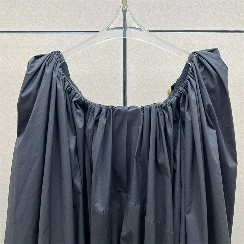 Women's vest New cotton blend sleeveless top for summer 2026 One collar pleated slim fit tanks top off shoulder women's corset - view 4