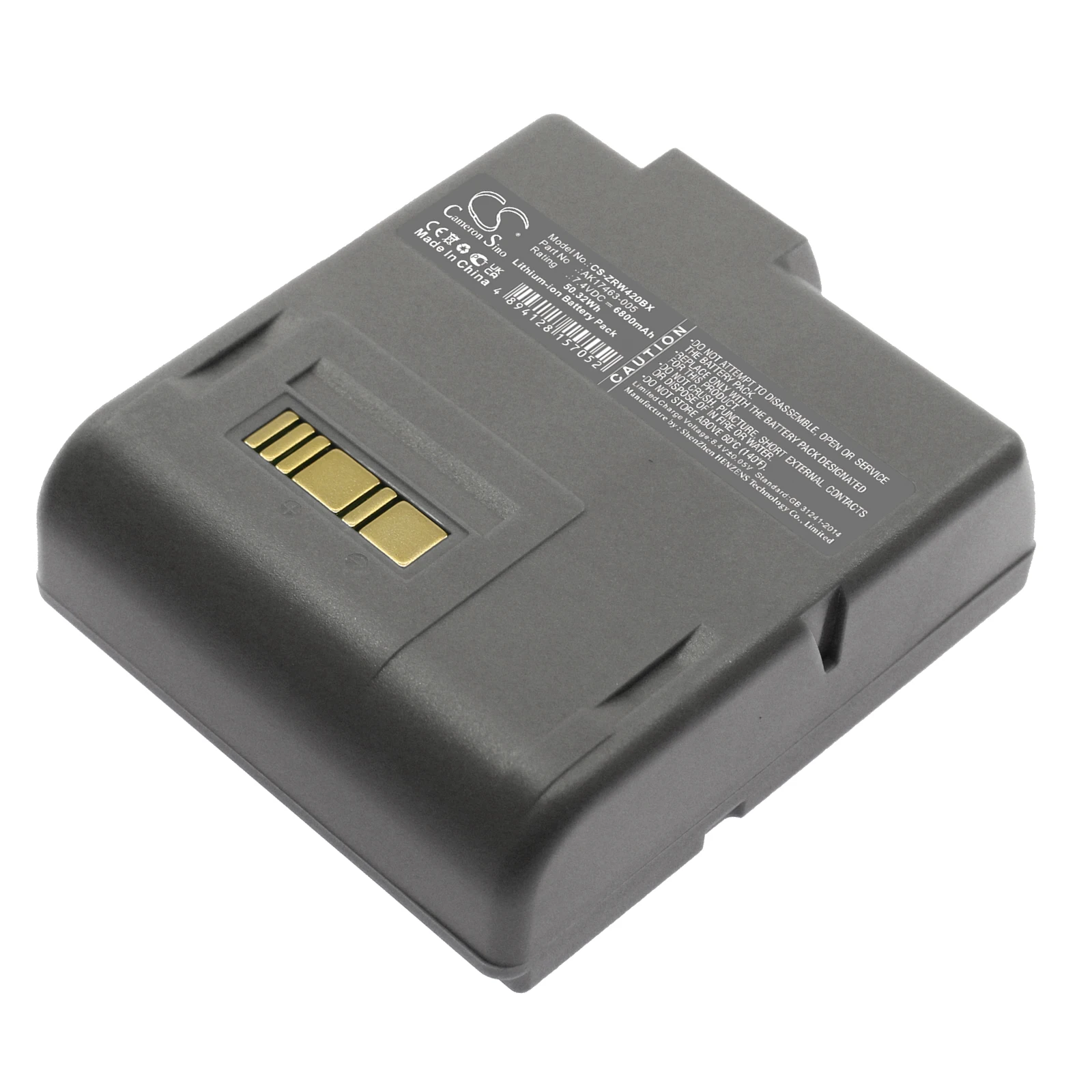 battery Cameron Sino Portable Printer Battery 7.4V 6800mAh/4200mAh for Zebra RW420 L405 RW420 EQ CS-ZRW420BL CS-ZRW420BX