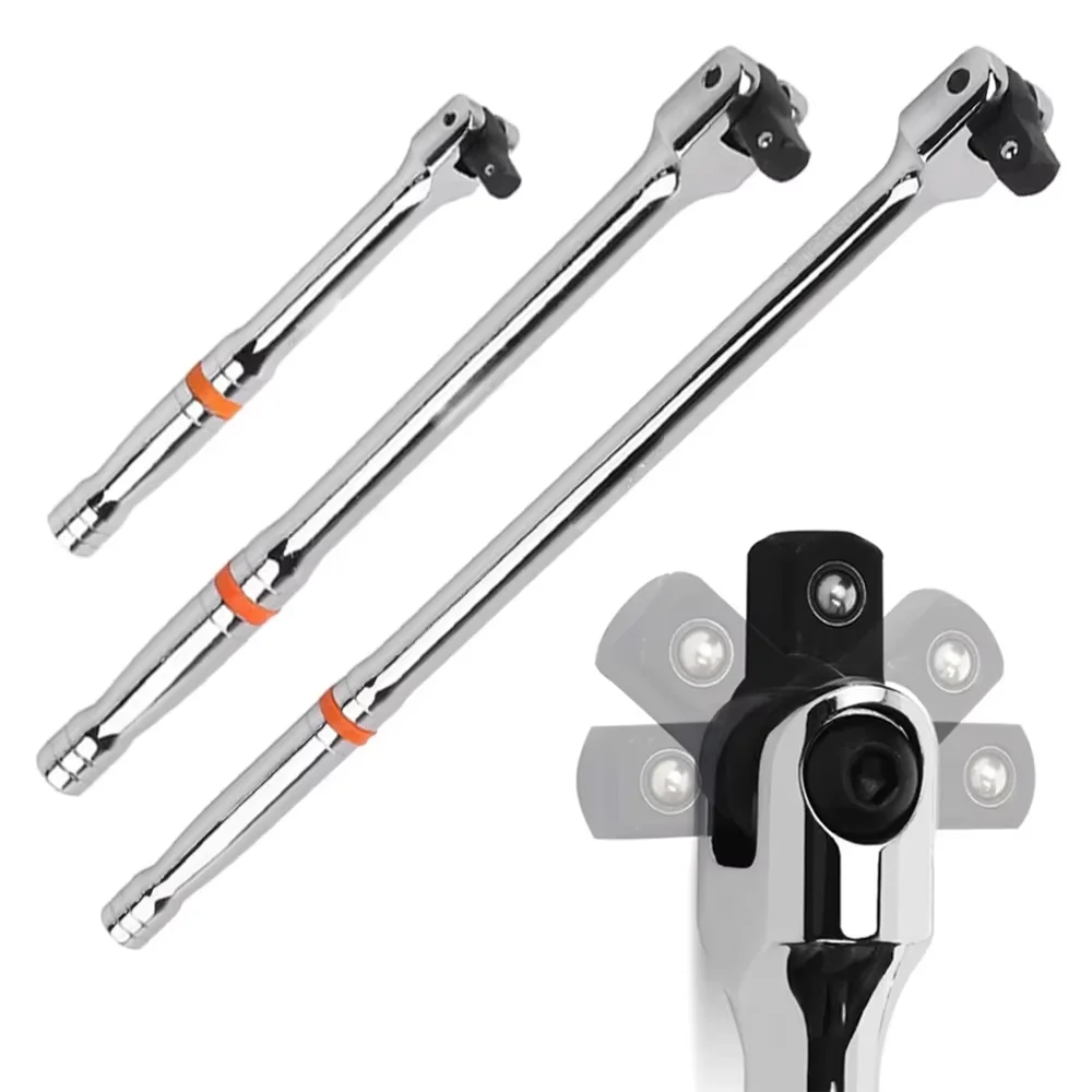 1/2'' F Rod  Wrench Socket 10/15/18inch Extension 180-Degree Cr-V Flex Head steering handle repair tool for Extra Torque