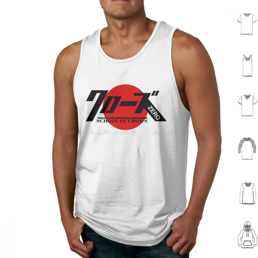 School Crows Zero Tank Tops Vest Sleeveless Crows Zero Takashi Miike Japan School Fight Kung Fu Manga Anime Worst Film