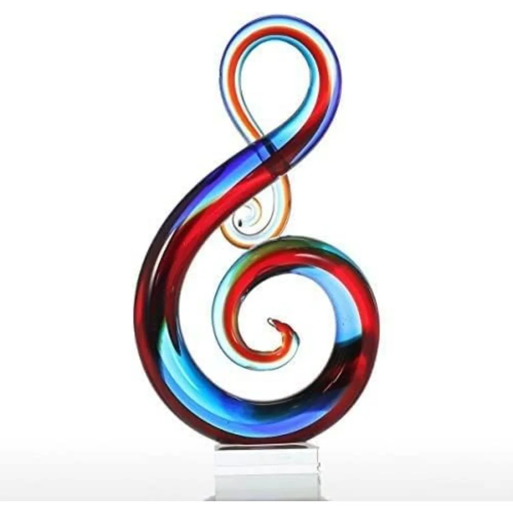 

Music Note Glass Sculpture, Multicolorts, Home Decoration, Ornament Gift, Craft, Christmas, Birthday, Room, Room