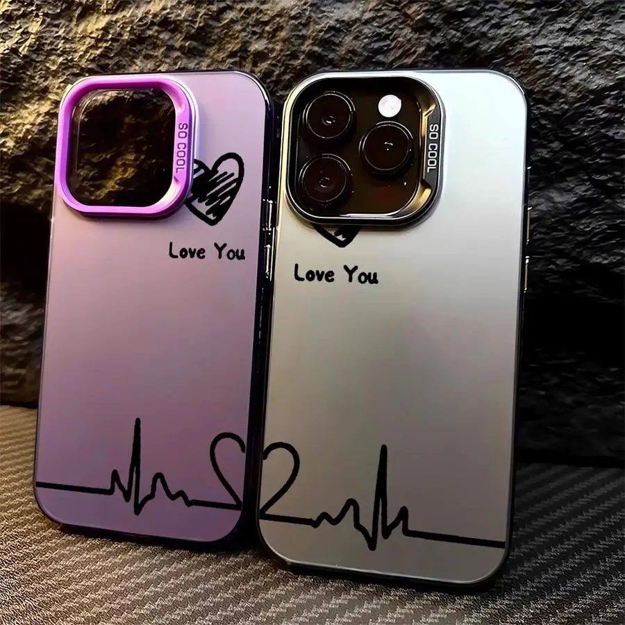 

Love Your Line Art Case for iPhone 17 Pro Max 13 Air 16 12 Pro 15 11 14 Plus Phone Cover