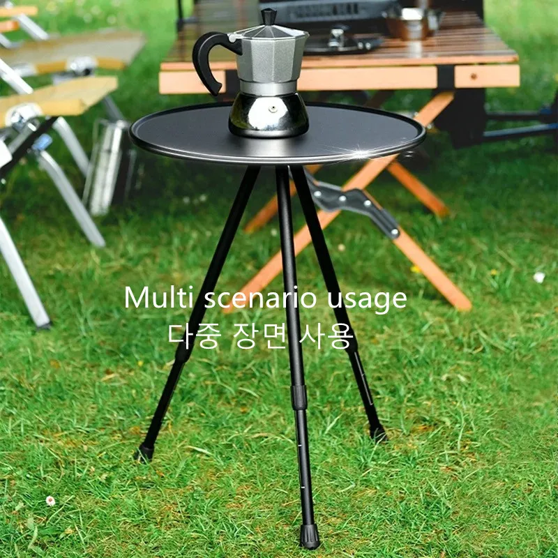 Outdoor Small Round Table Camping Leisure Ultra Lightweight Portable Folding Mini Picnic Garden Coffee Tea Dining Table 캠핑테이블