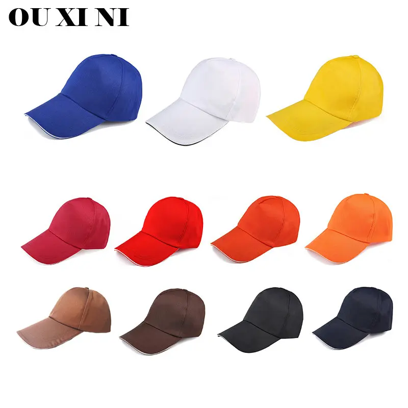 Custom Sunhat Outdoor Sport Women Visors Bakery Cafe Waiter Work Hat Men and Women Solid Color Adjustable Baseball Cap