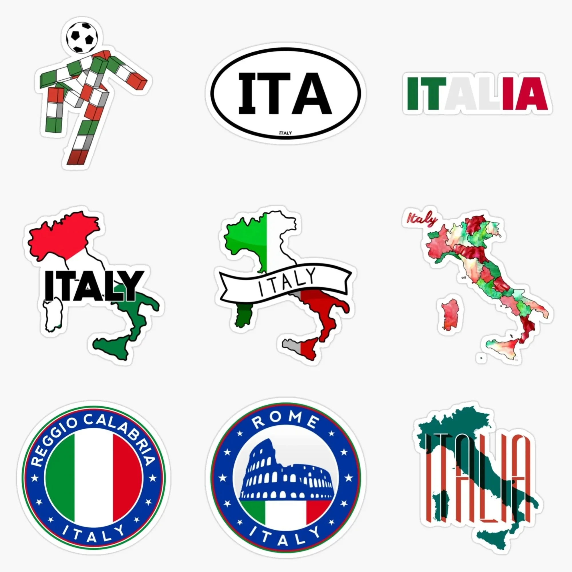 

Italy Flag Map Scenery Emblem Creative PVC Sticker for Decorate Car Van Truck Helmet Fridge Window Wall Decal Accessorie